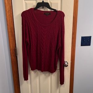 Ladies deep red sweater -large